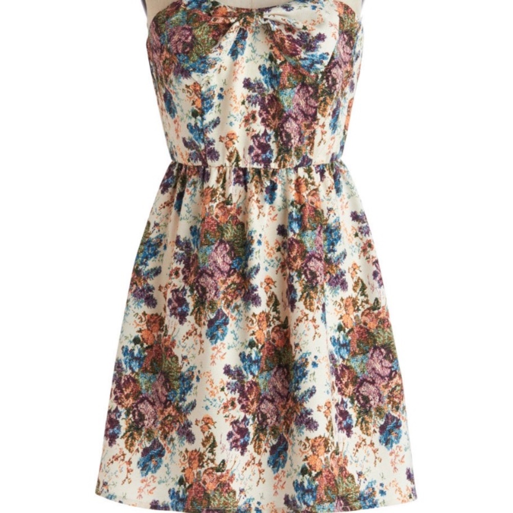 Pink Owl from ModCloth strapless floral dress